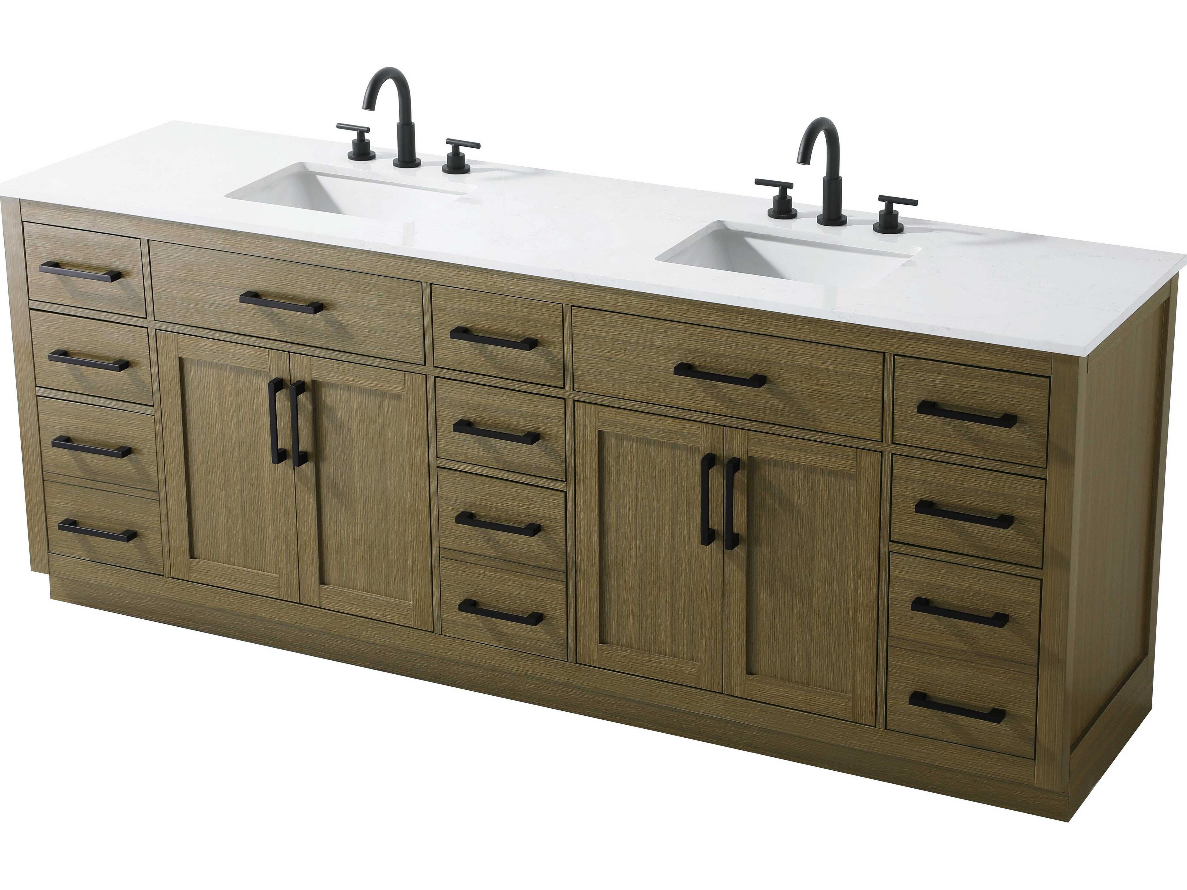 Elegant Lighting Alden Chestnut Brown 84" Vanity