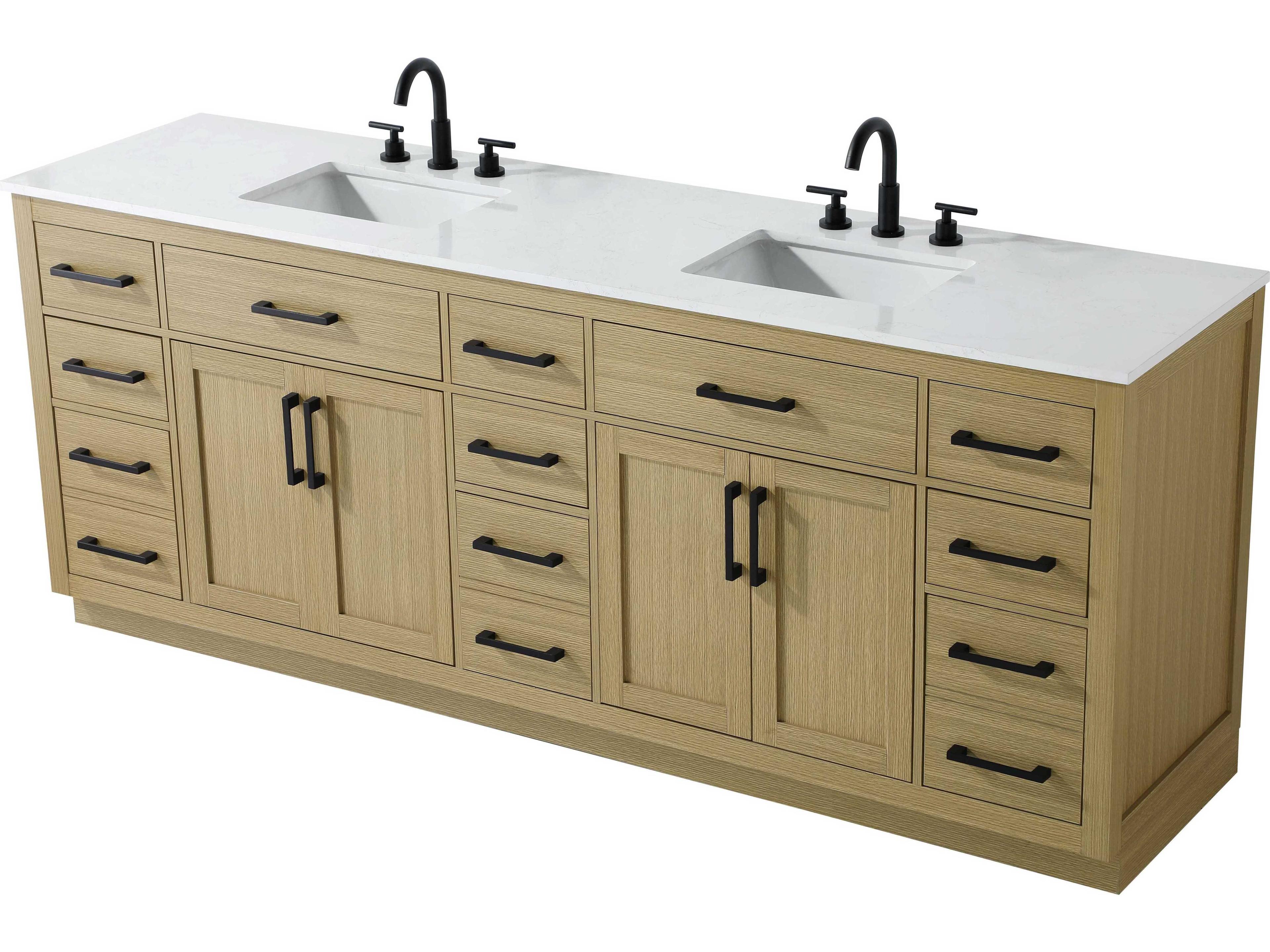 Elegant Lighting Alden Honey Brown 84" Vanity