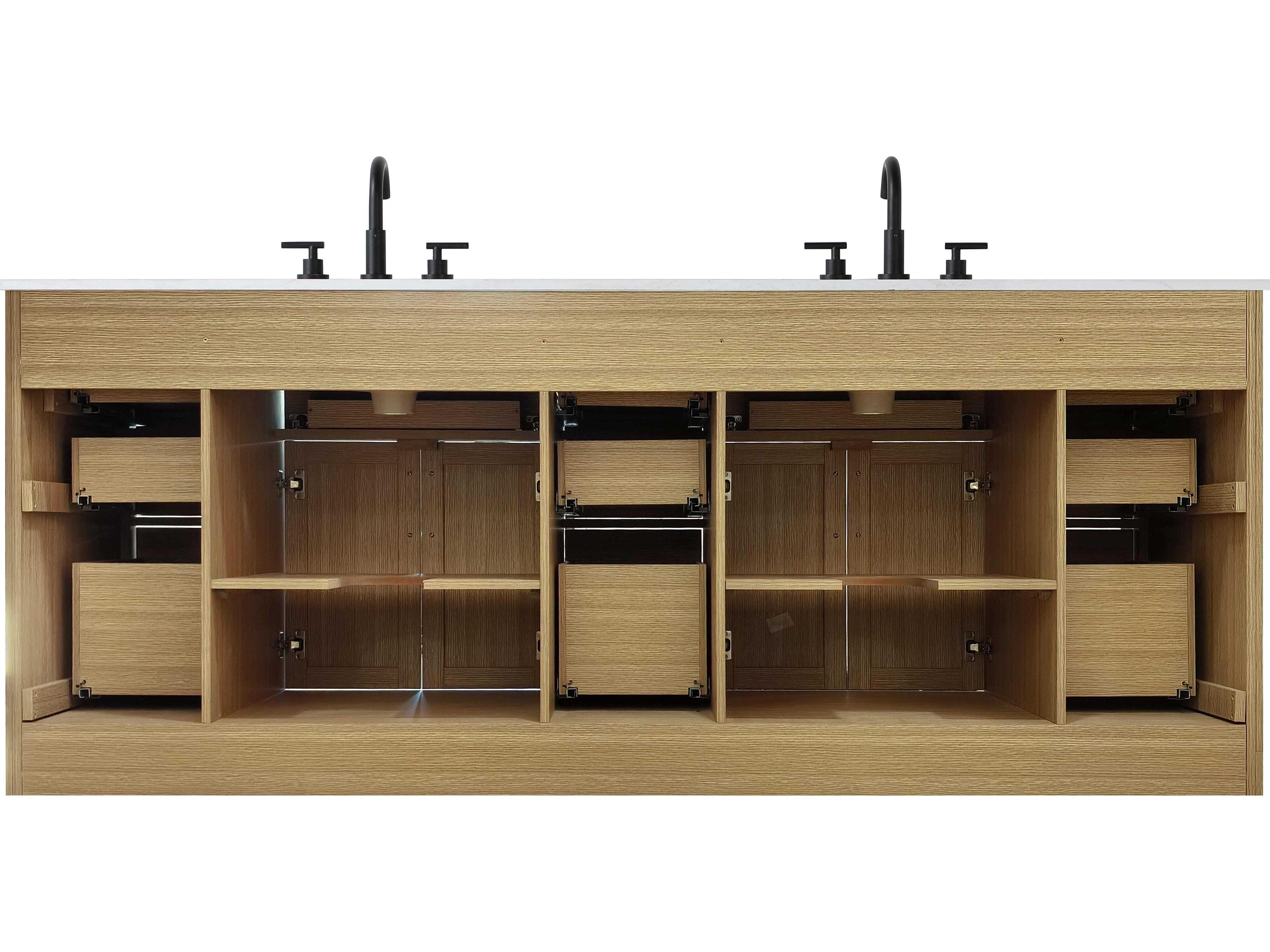 Elegant Lighting Alden Honey Brown 84" Vanity