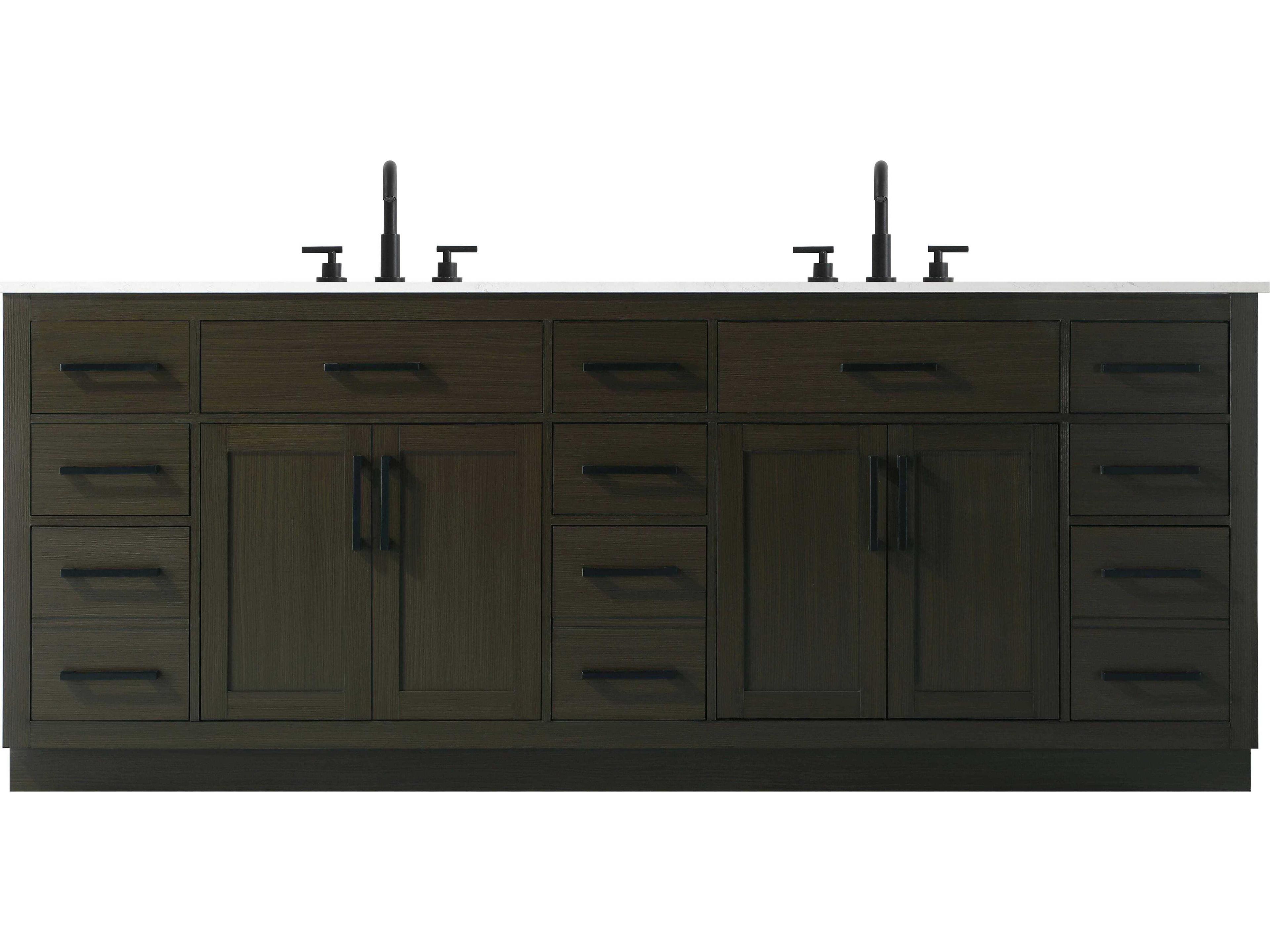 Elegant Lighting Alden Mocha Brown 84" Vanity