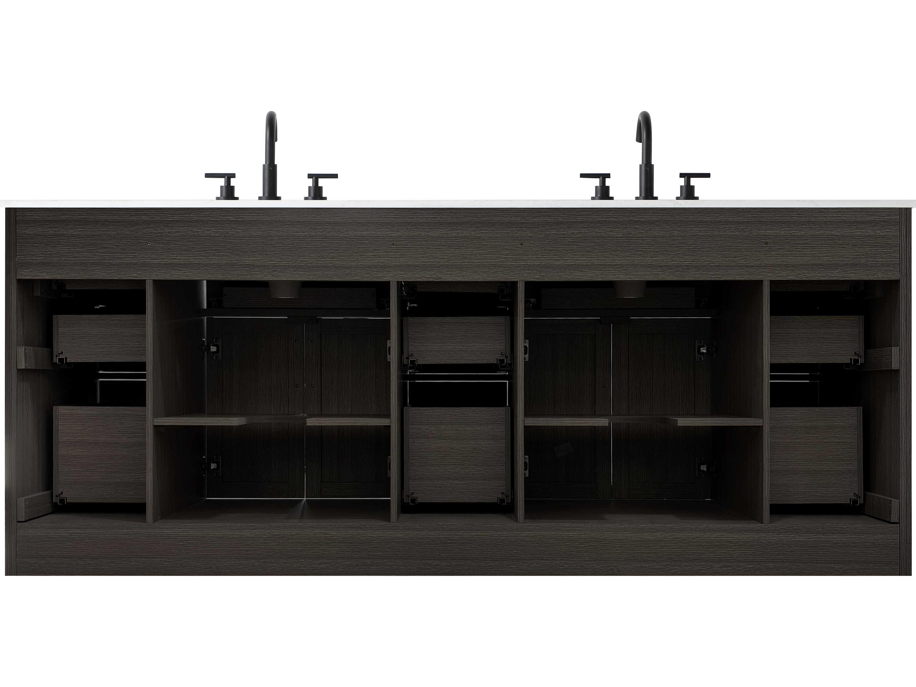 Elegant Lighting Alden Mocha Brown 84" Vanity