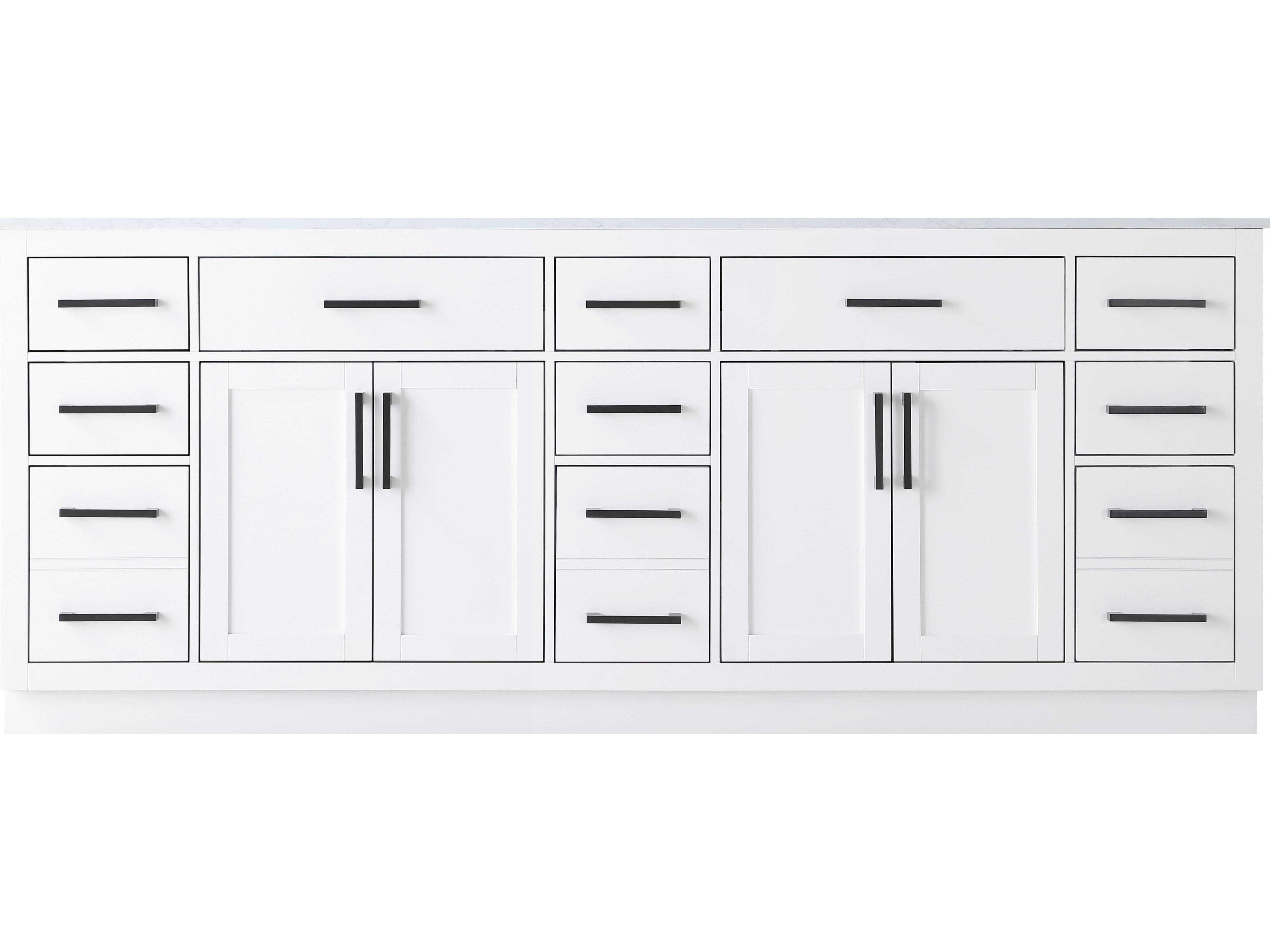 Elegant Lighting Alden White 84" Vanity