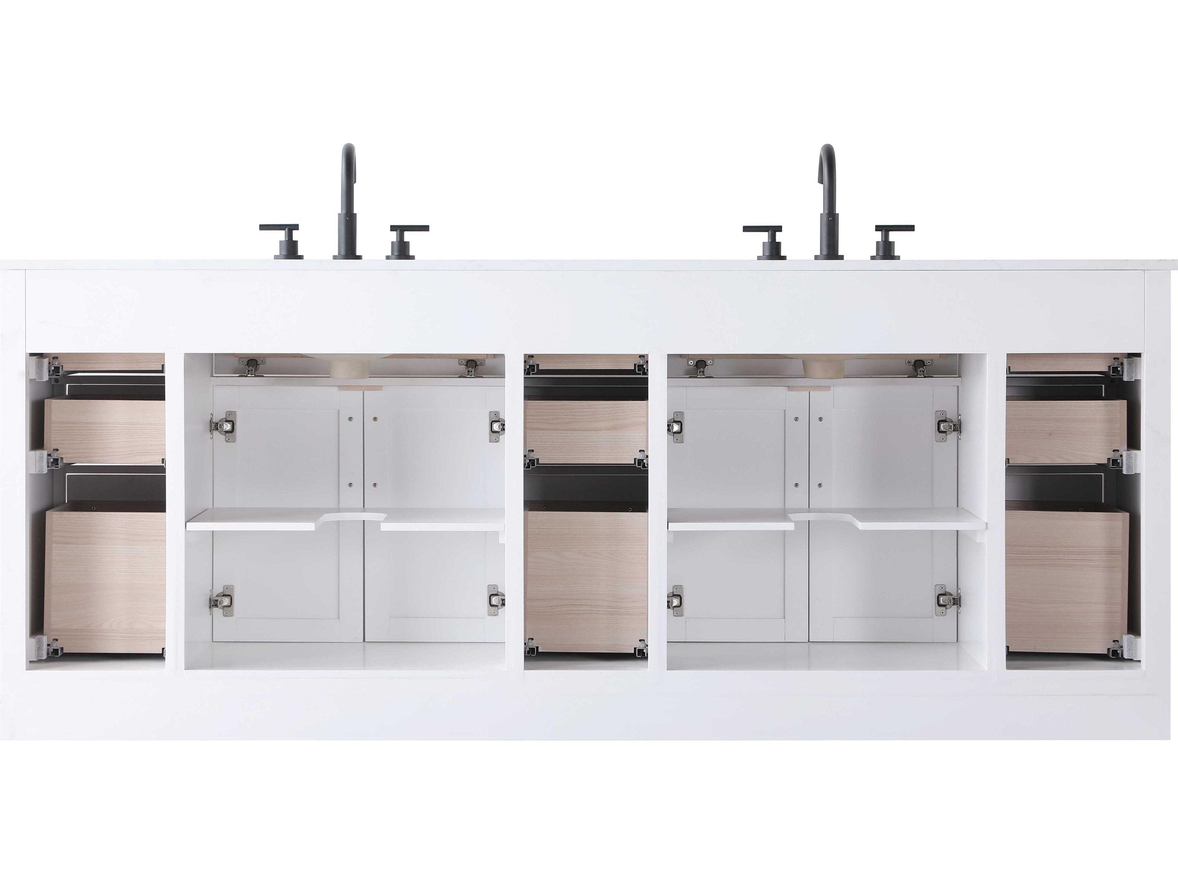 Elegant Lighting Alden White 84" Vanity