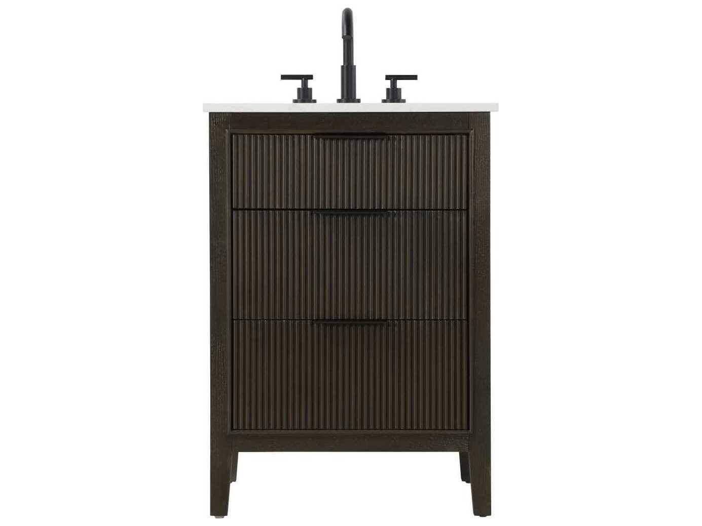 Elegant Lighting Langston 24" Chocolate Oak Vanity