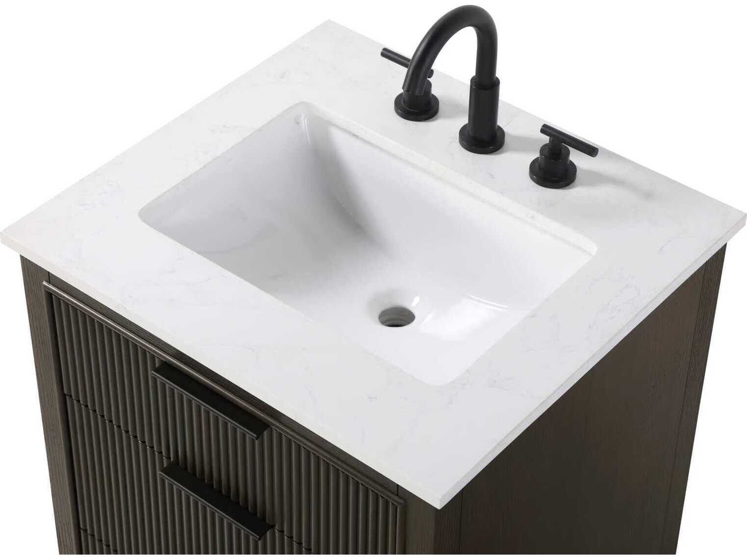 Elegant Lighting Langston 24" Chocolate Oak Vanity