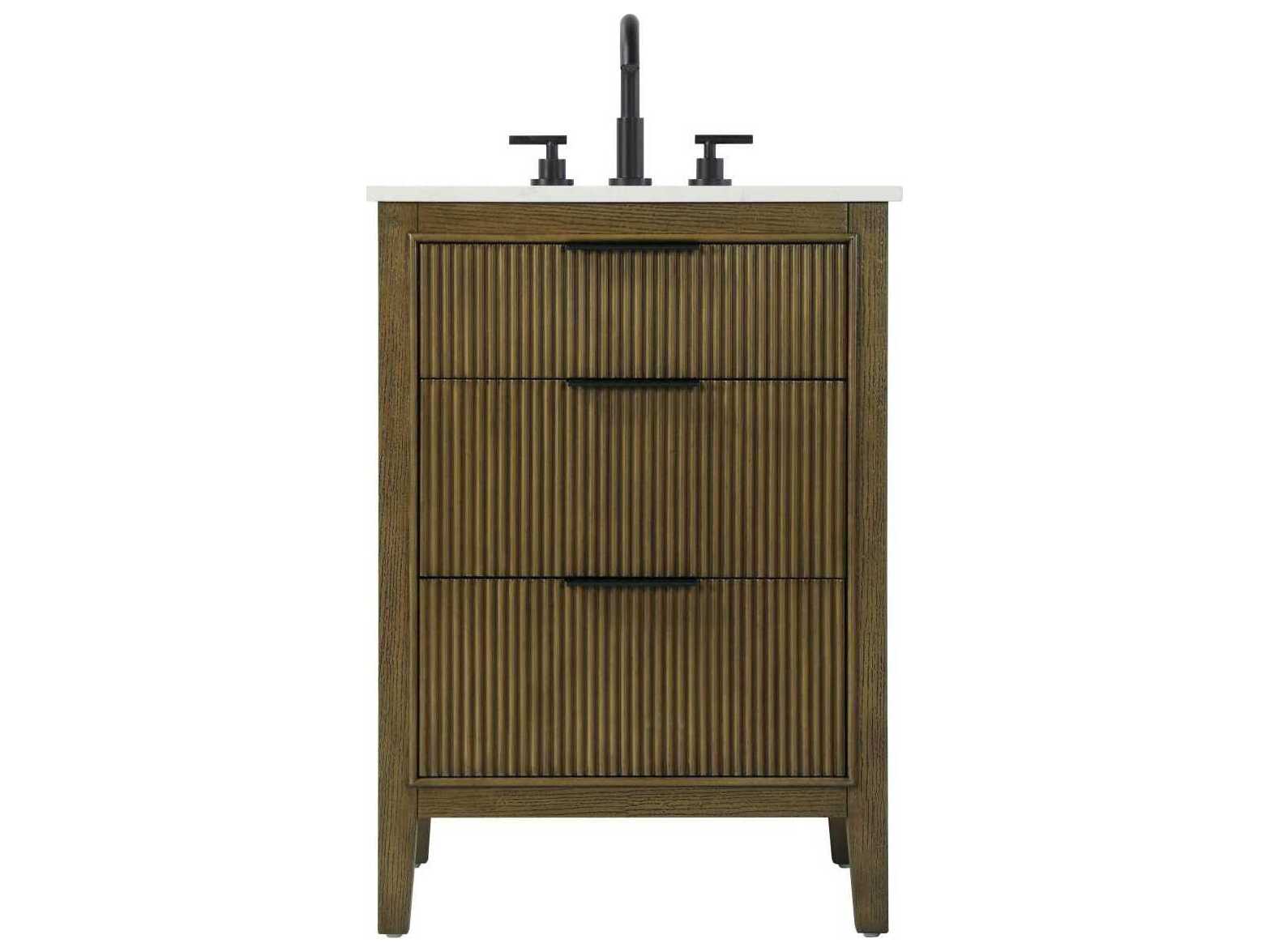 Elegant Lighting Langston 24" Hazel Oak Vanity