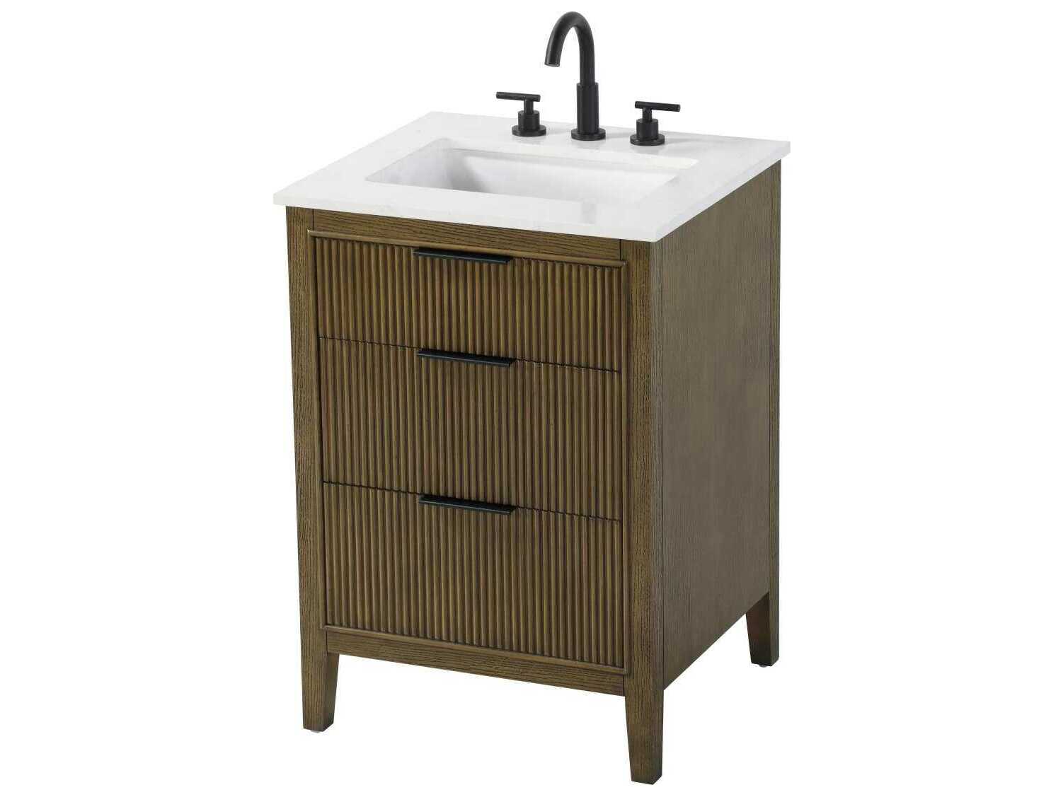 Elegant Lighting Langston 24" Hazel Oak Vanity