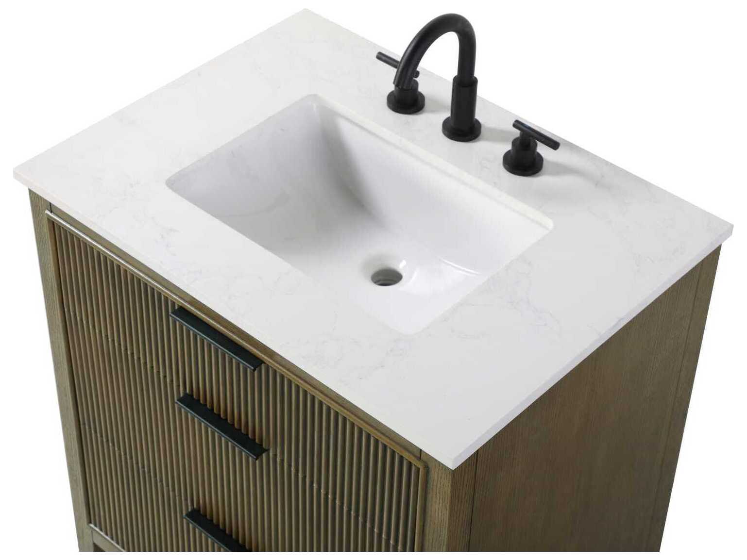 Elegant Lighting Langston 30" Hazel Oak Vanity