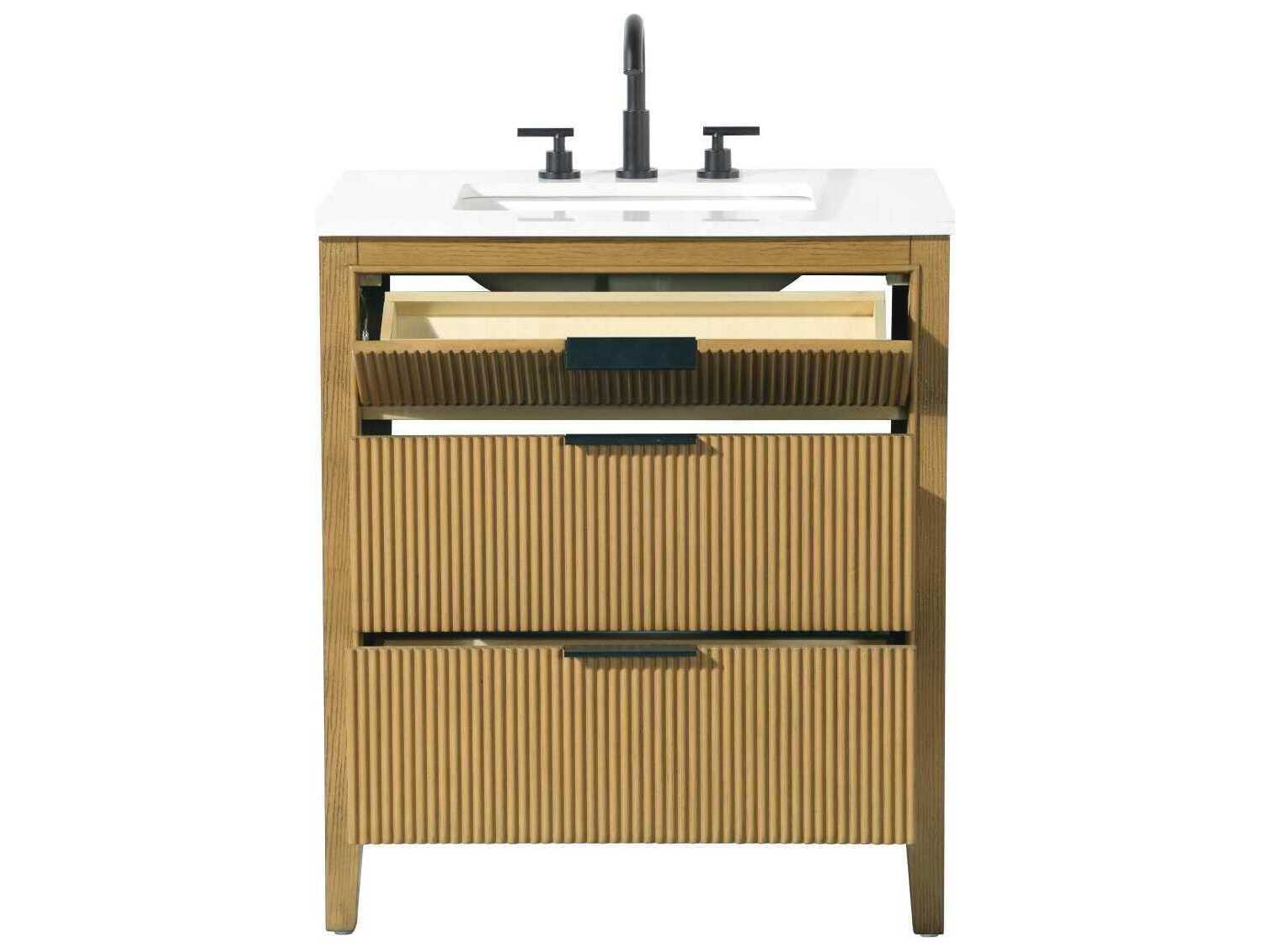 Elegant Lighting Langston 30" Honey Teak Vanity