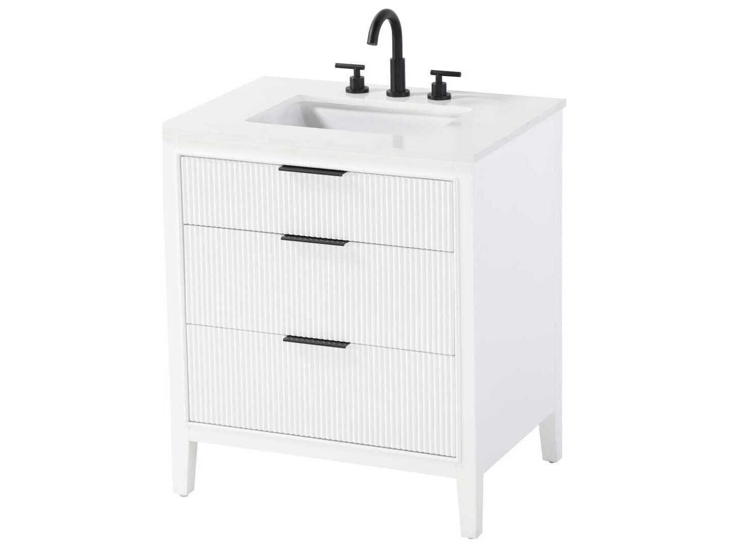 Elegant Lighting Langston 30" White Vanity