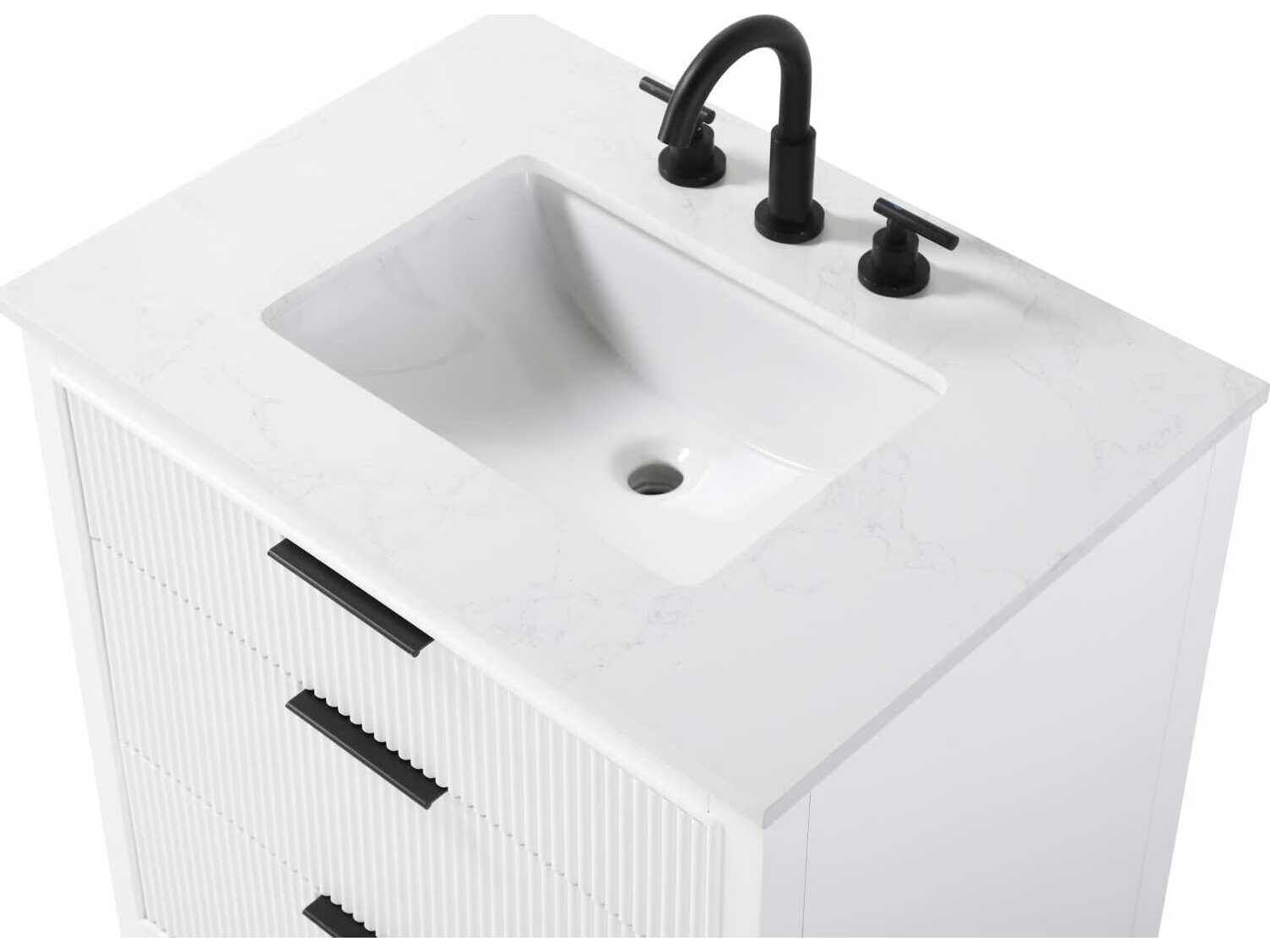 Elegant Lighting Langston 30" White Vanity