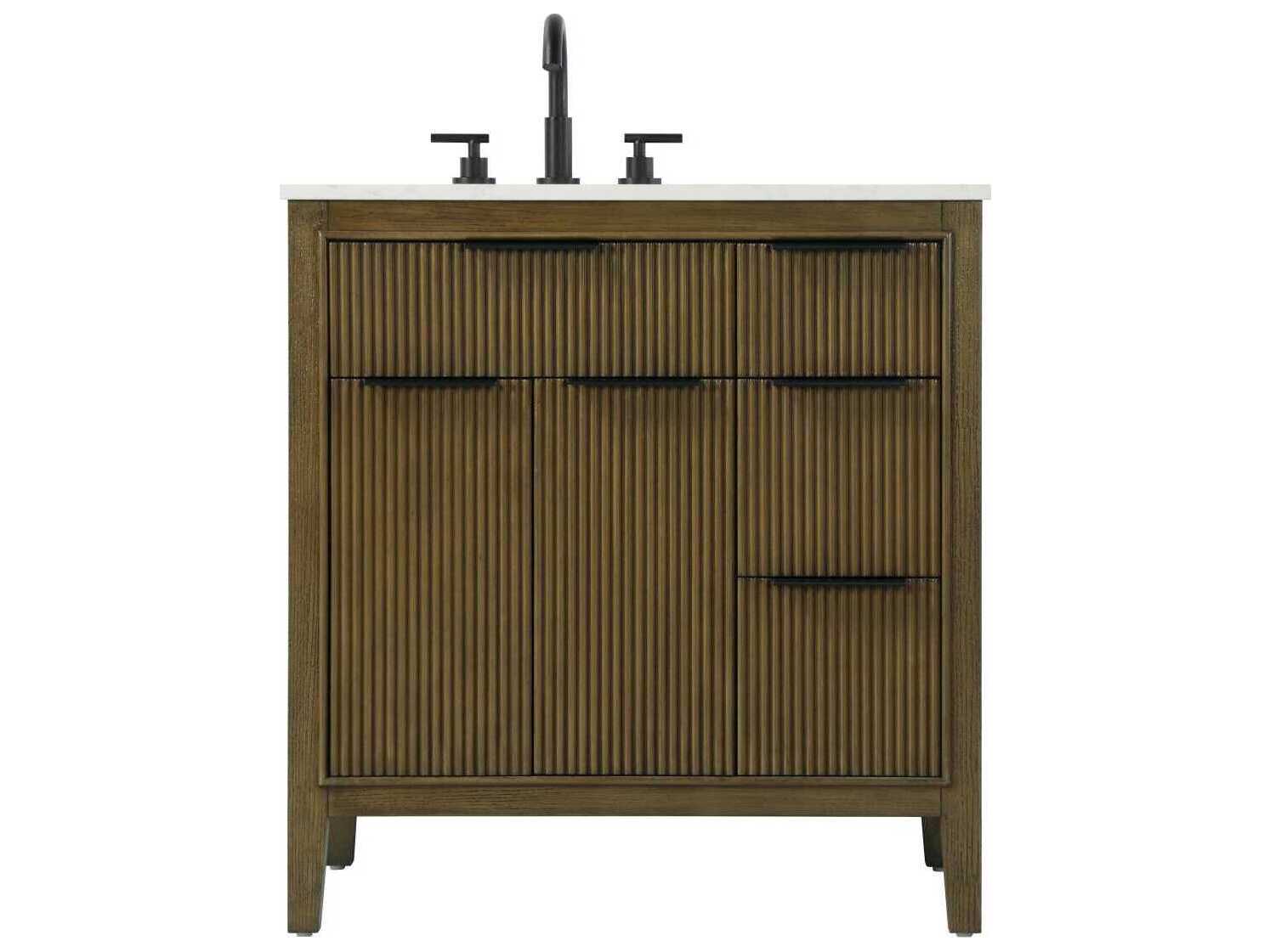 Elegant Lighting Langston 32" Hazel Oak Vanity