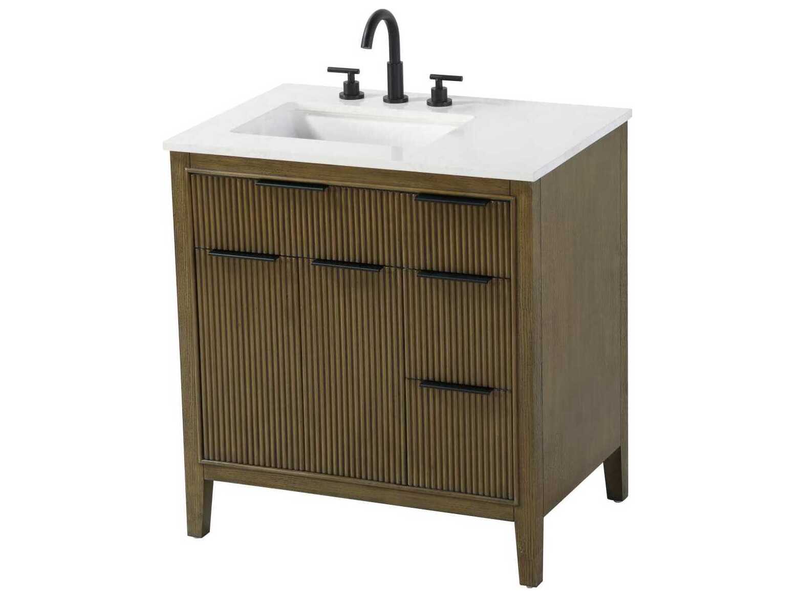 Elegant Lighting Langston 32" Hazel Oak Vanity