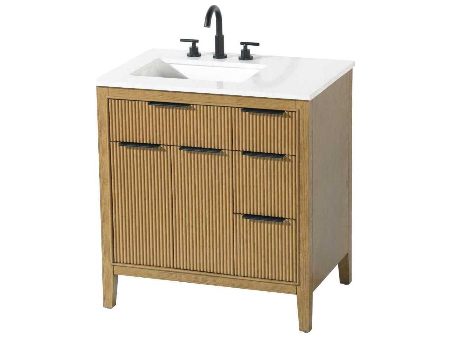 Elegant Lighting Langston 32" Honey Teak Vanity