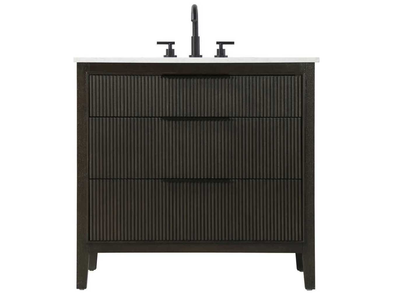 Elegant Lighting Langston 36" Chocolate Oak Vanity