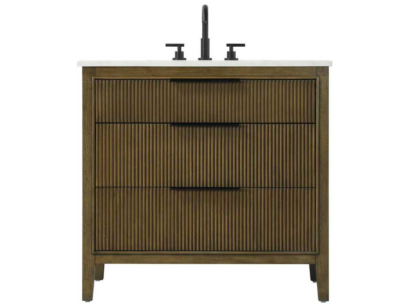Elegant Lighting Langston 36" Hazel Oak Vanity