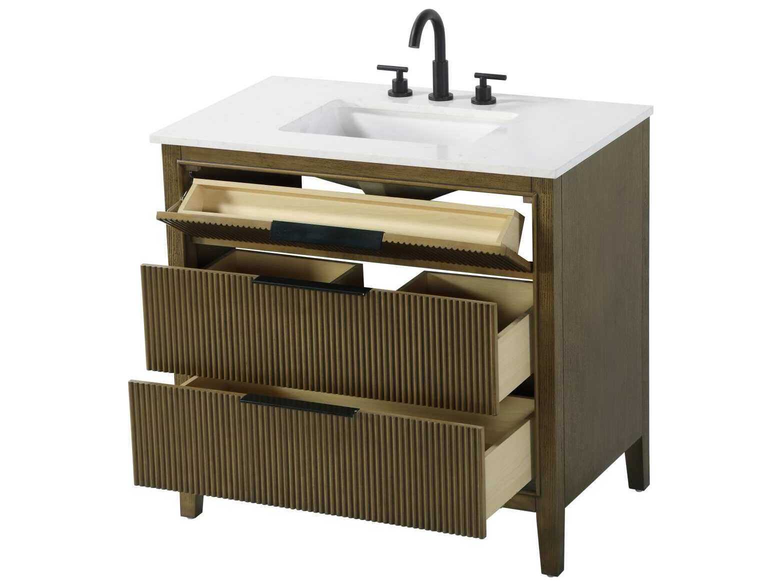 Elegant Lighting Langston 36" Hazel Oak Vanity