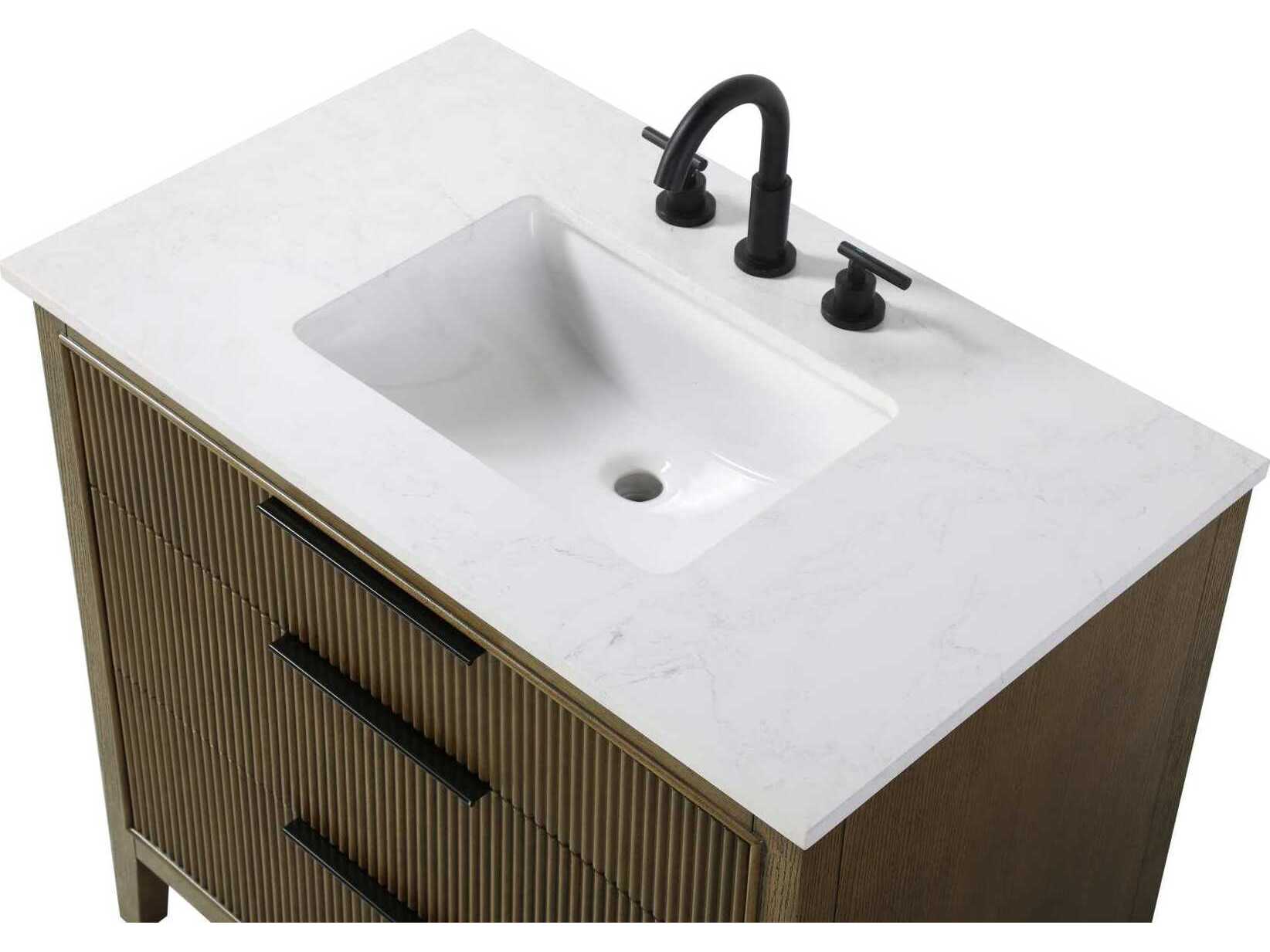 Elegant Lighting Langston 36" Hazel Oak Vanity