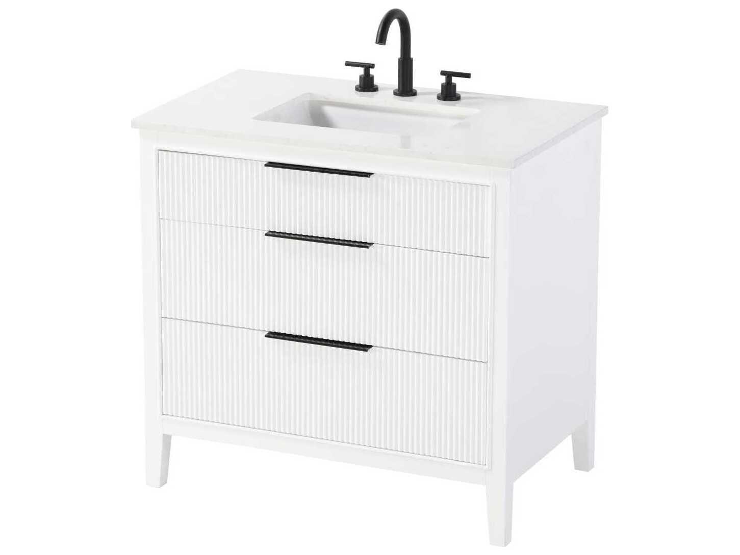 Elegant Lighting Langston 36" White Vanity