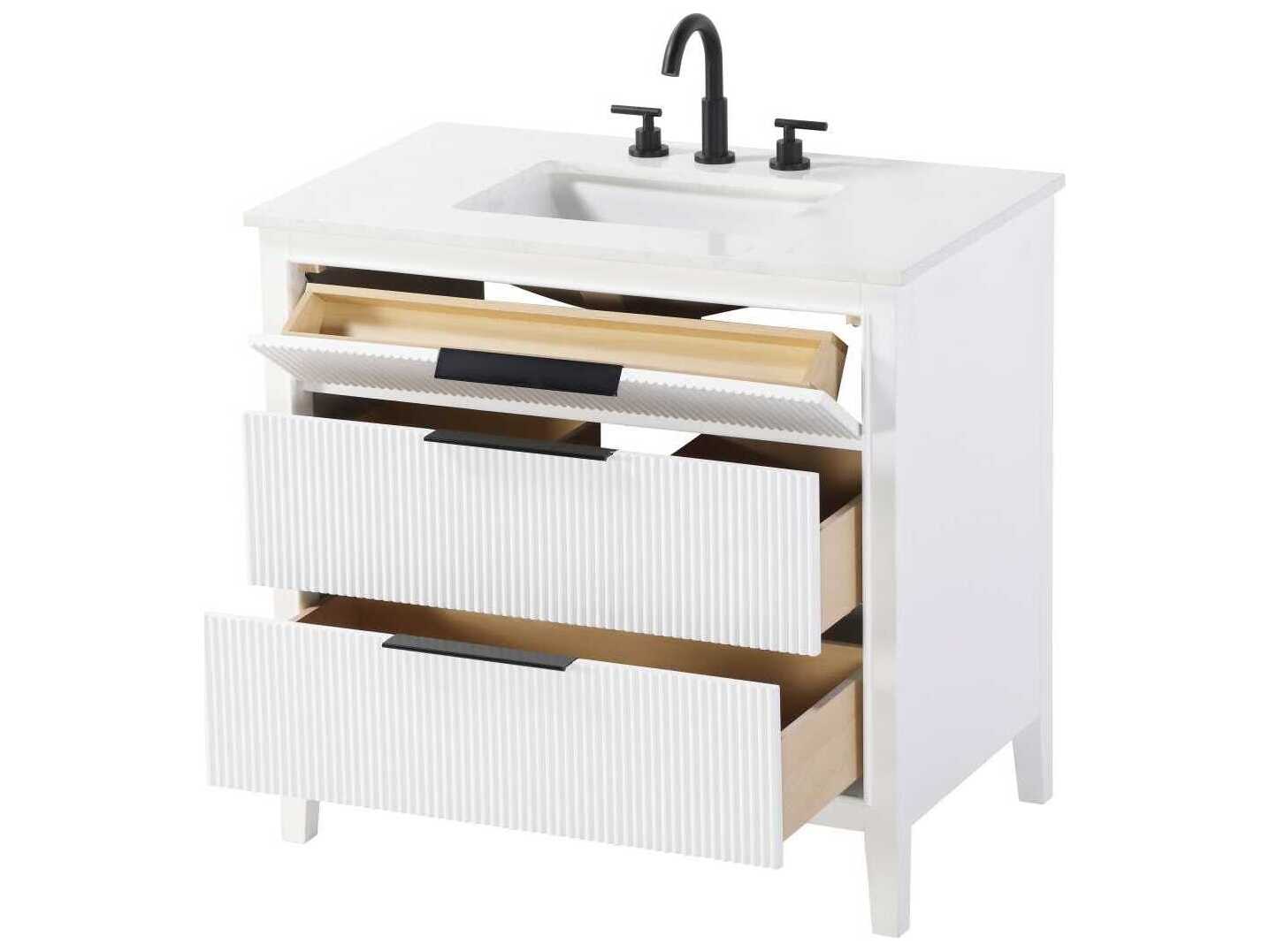 Elegant Lighting Langston 36" White Vanity