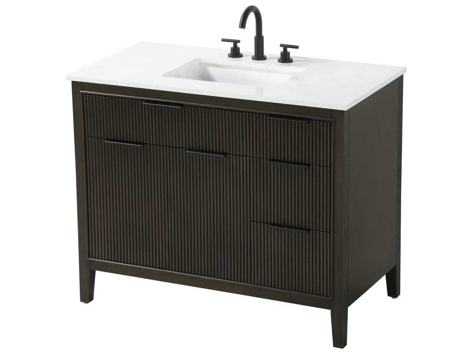 Elegant Lighting Langston 42" Chocolate Oak Vanity