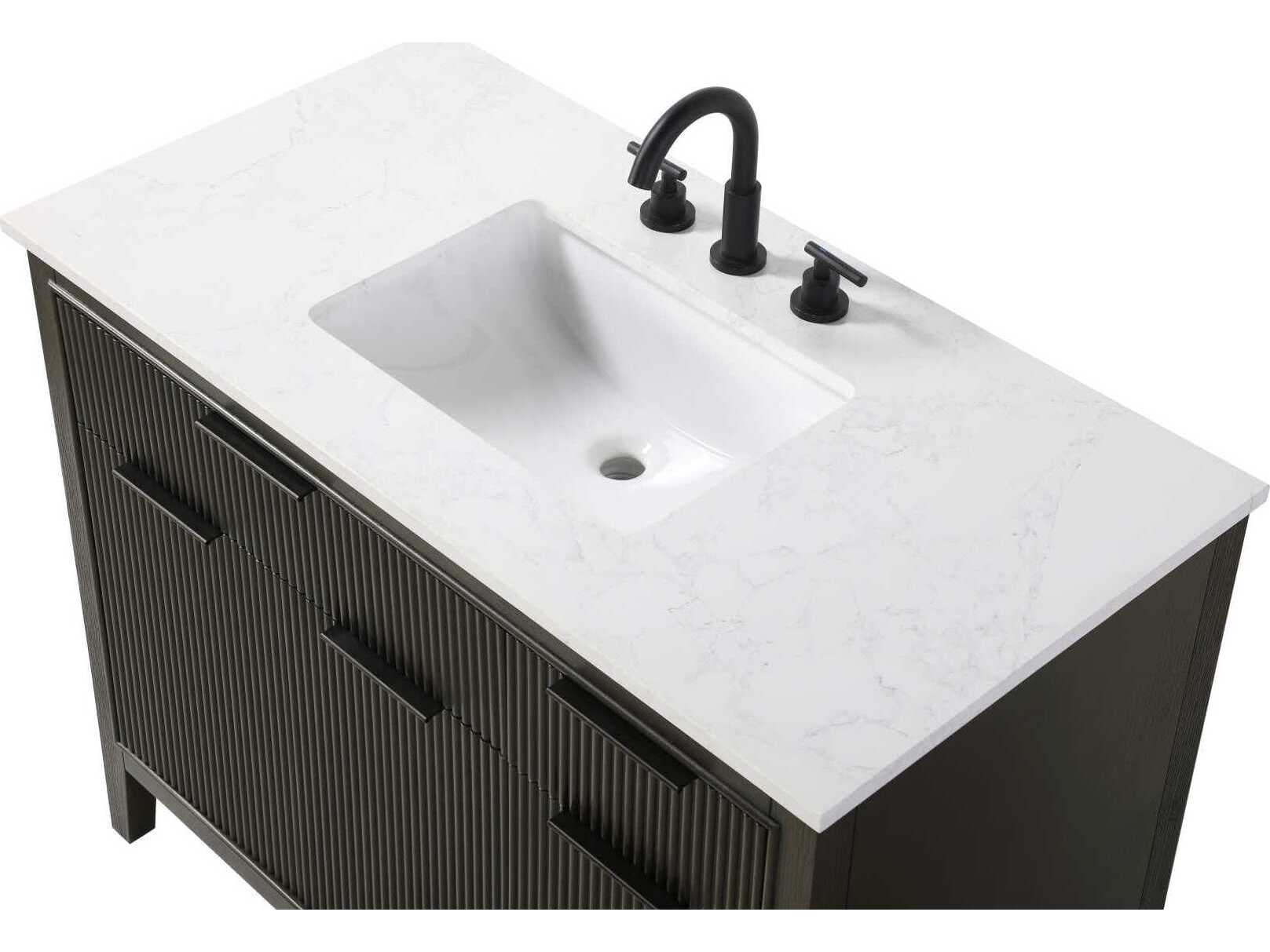 Elegant Lighting Langston 42" Chocolate Oak Vanity