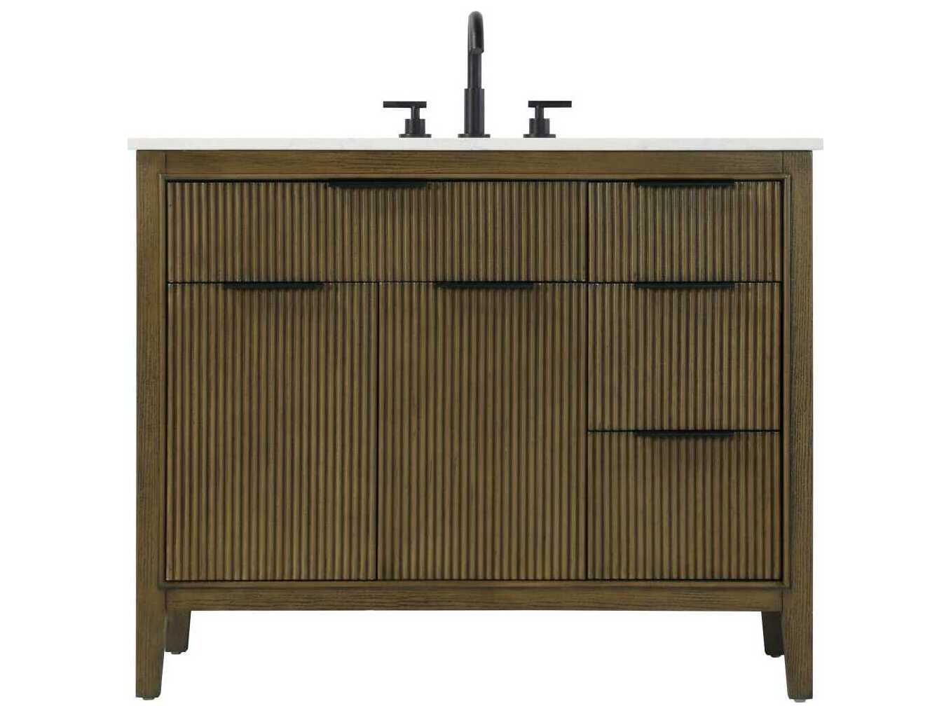 Elegant Lighting Langston 42" Hazel Oak Vanity