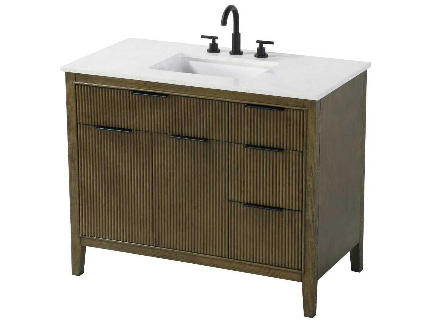 Elegant Lighting Langston 42" Hazel Oak Vanity