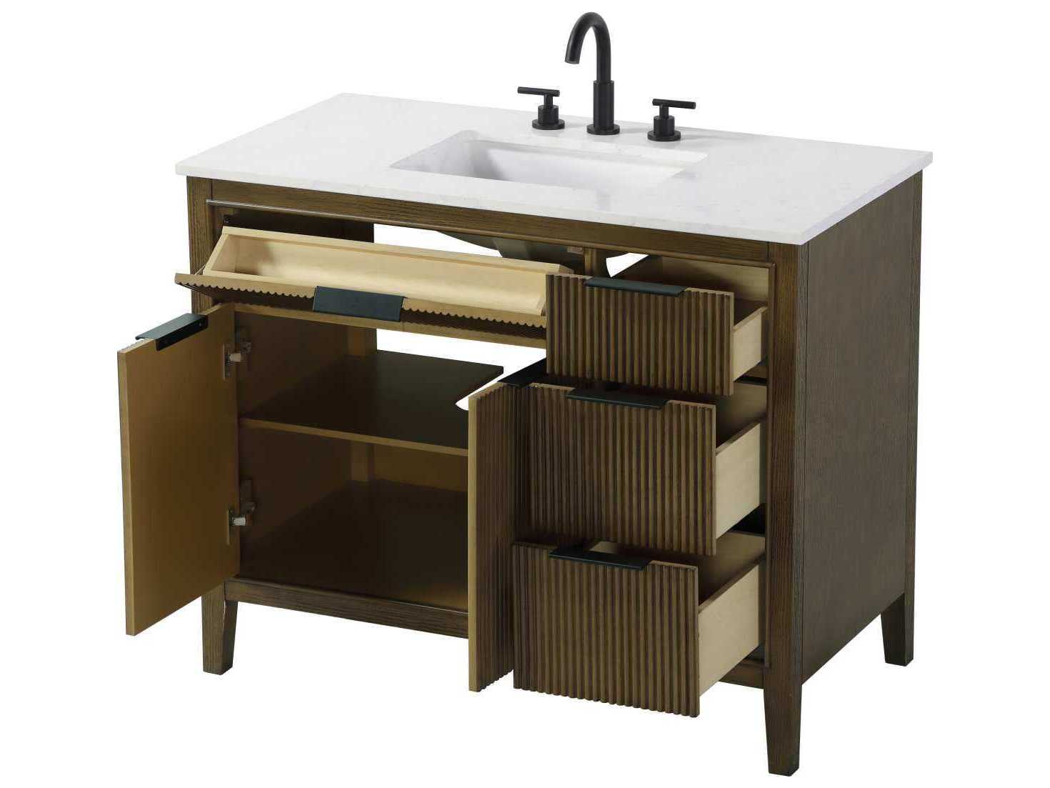 Elegant Lighting Langston 42" Hazel Oak Vanity