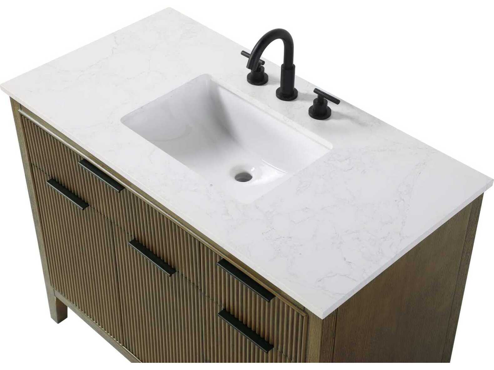 Elegant Lighting Langston 42" Hazel Oak Vanity