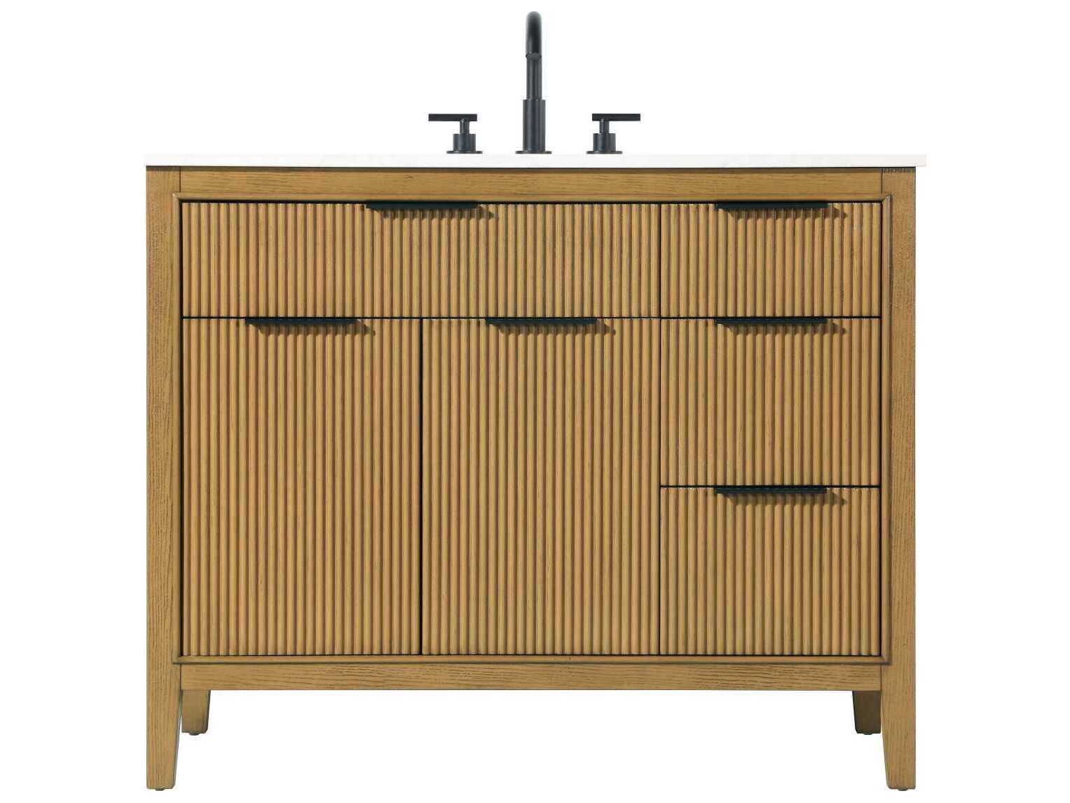 Elegant Lighting Langston 42" Honey Teak Vanity