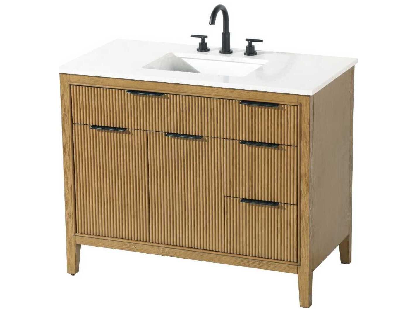 Elegant Lighting Langston 42" Honey Teak Vanity