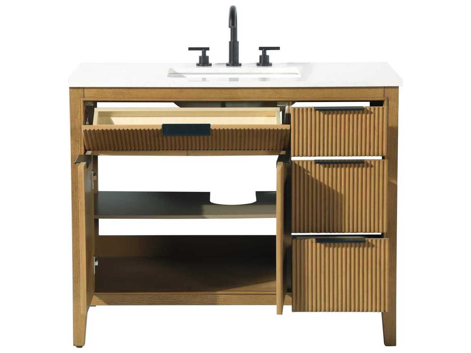 Elegant Lighting Langston 42" Honey Teak Vanity