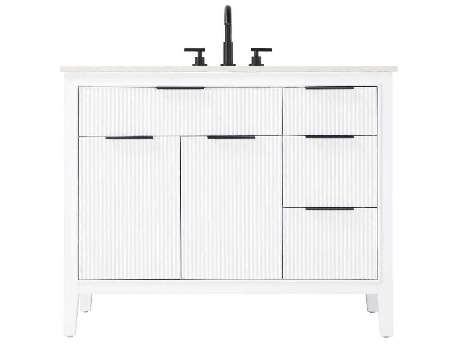 Elegant Lighting Langston 42" White Vanity