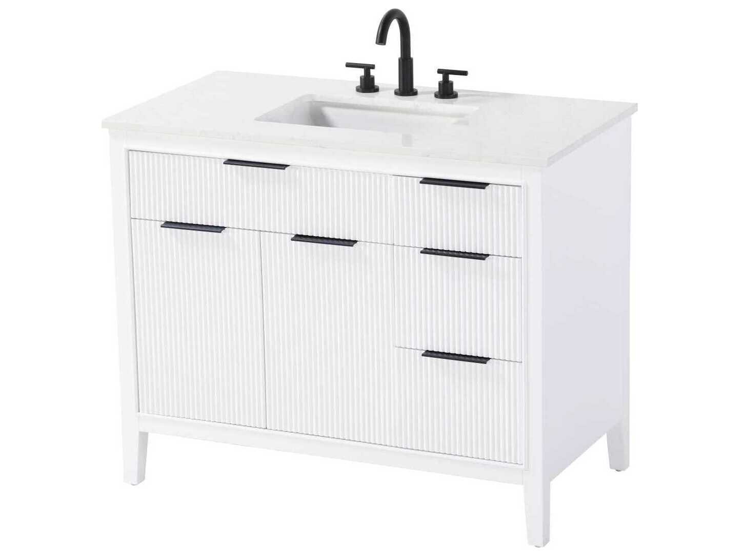 Elegant Lighting Langston 42" White Vanity