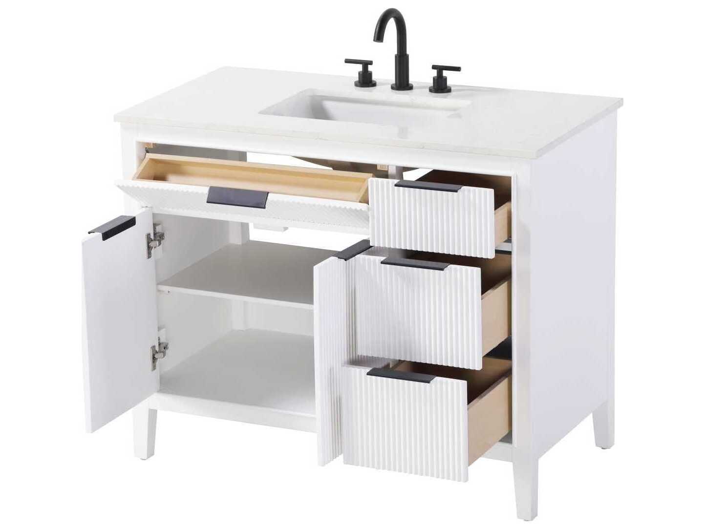 Elegant Lighting Langston 42" White Vanity