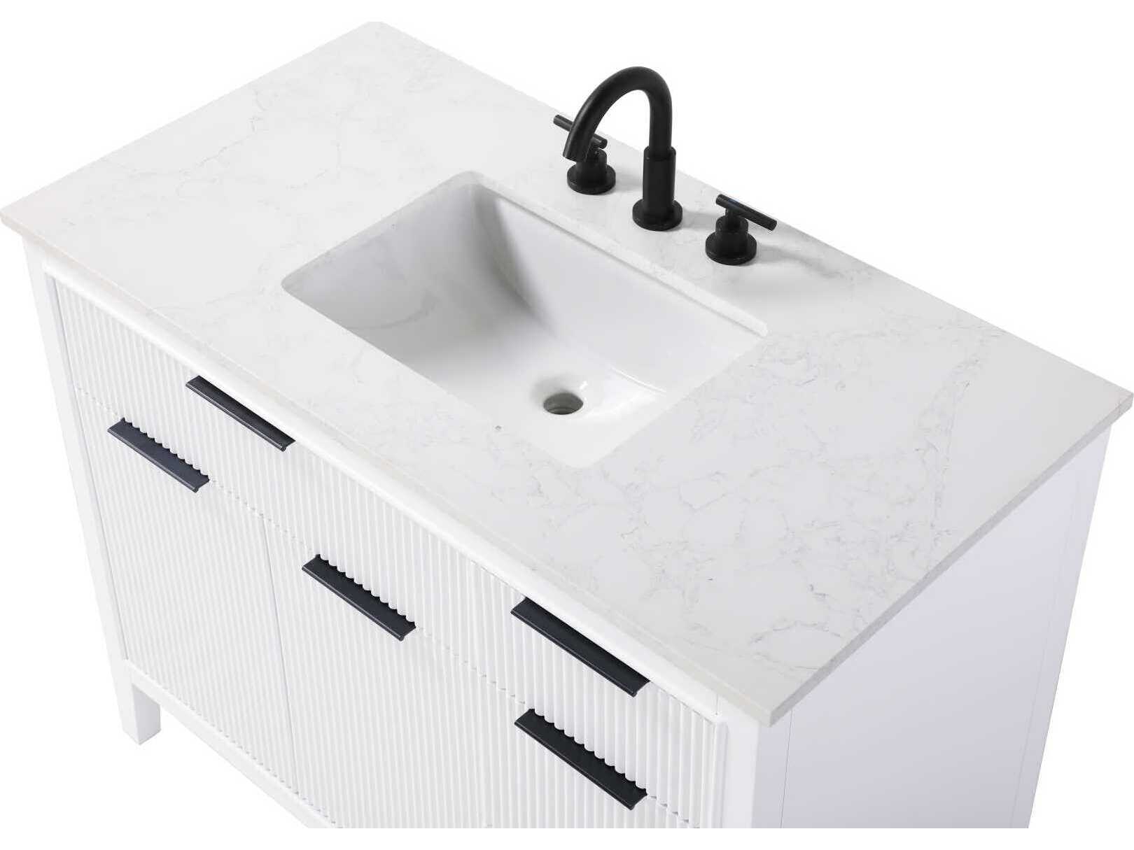 Elegant Lighting Langston 42" White Vanity