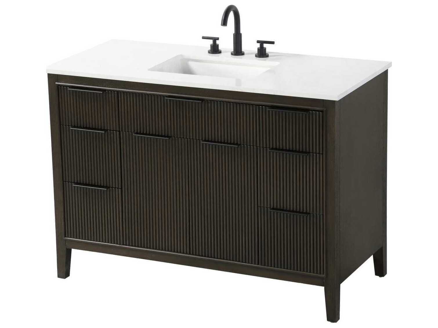 Elegant Lighting Langston 48" Chocolate Oak Vanity