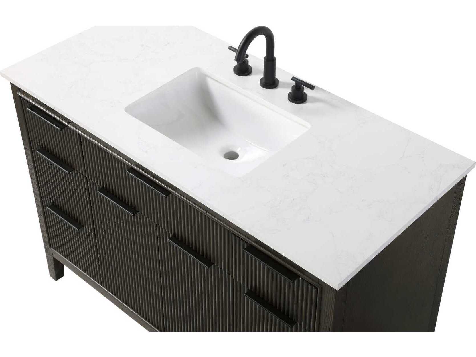 Elegant Lighting Langston 48" Chocolate Oak Vanity