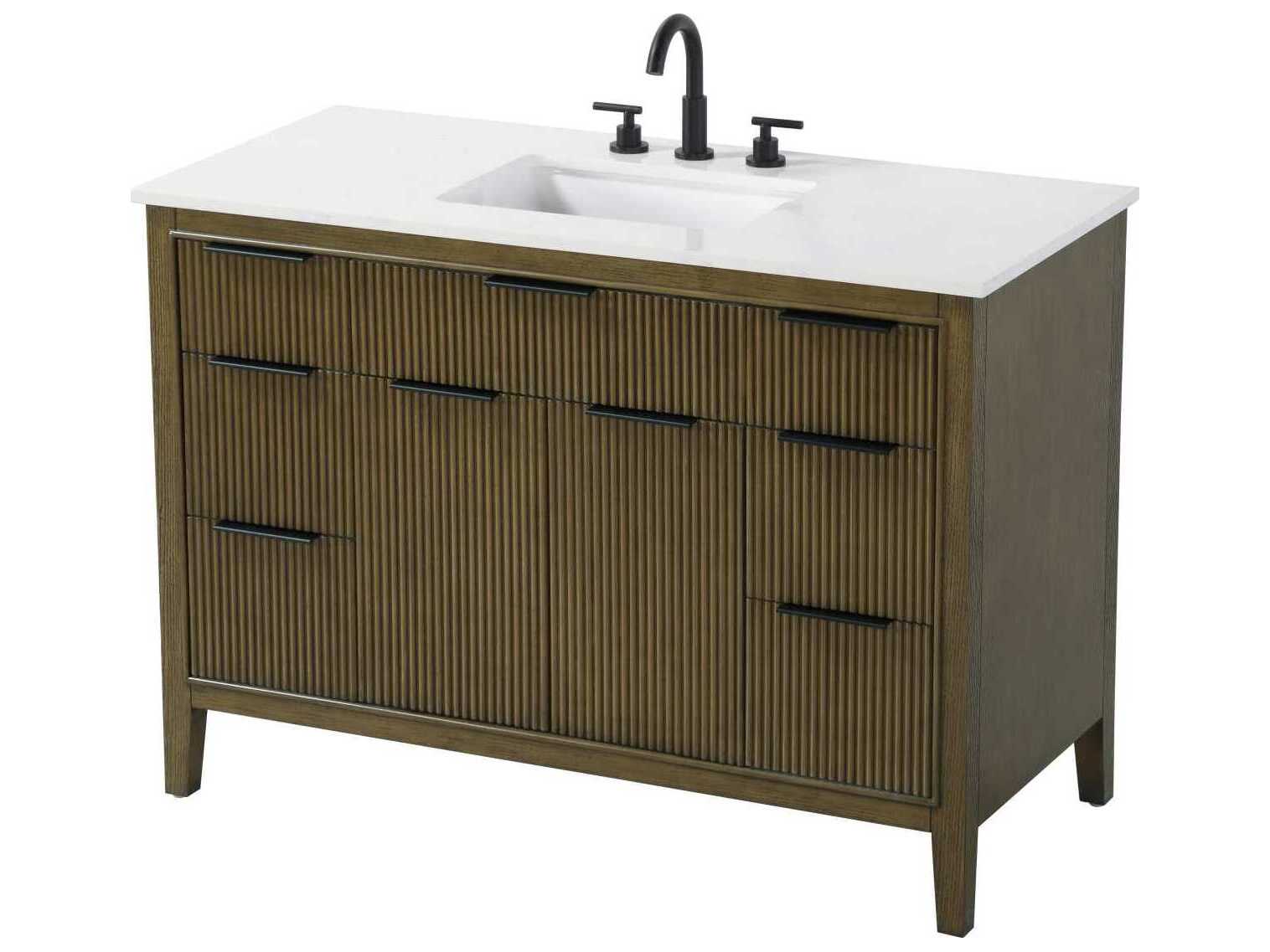 Elegant Lighting Langston 48" Hazel Oak Vanity
