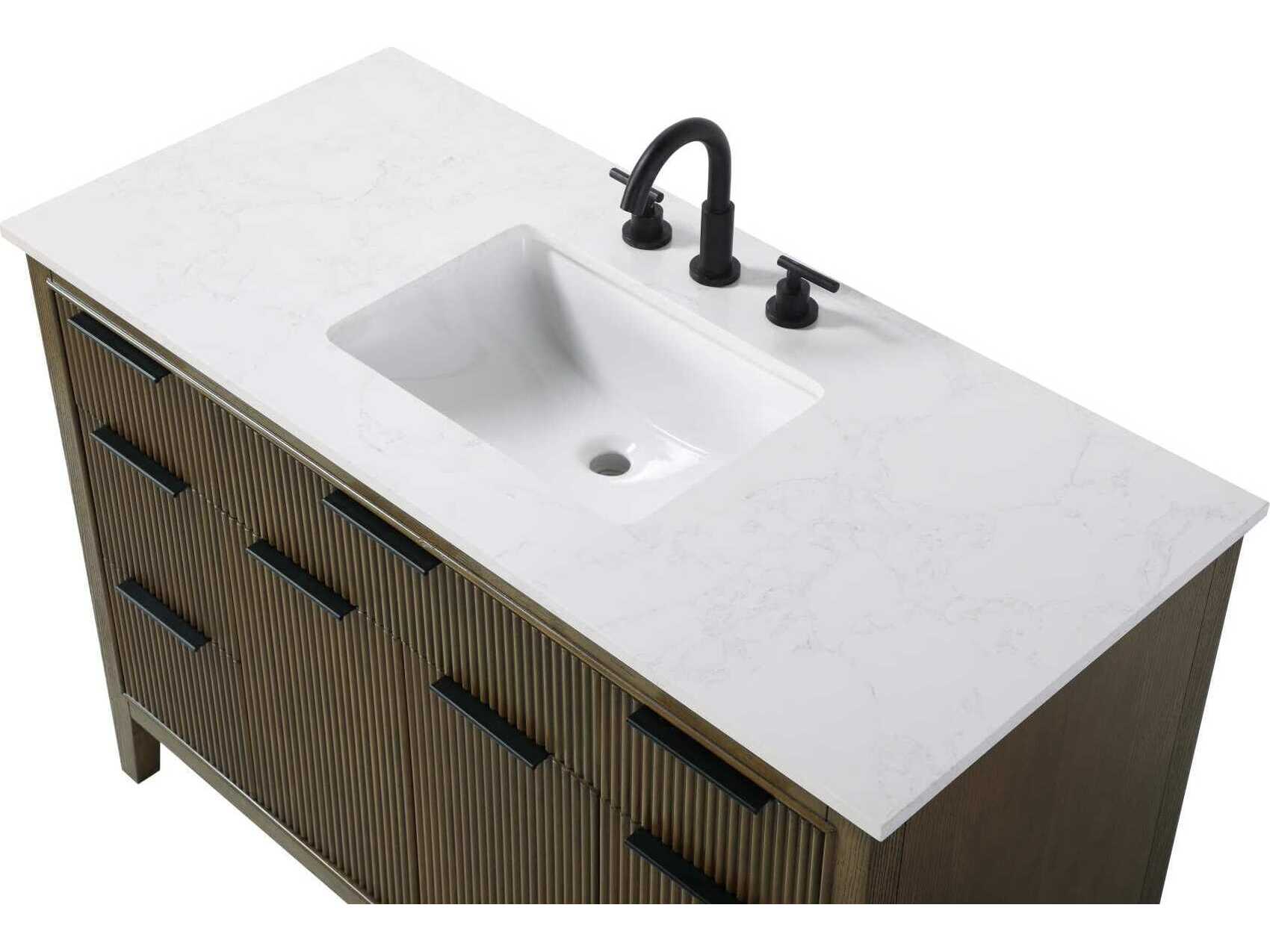 Elegant Lighting Langston 48" Hazel Oak Vanity