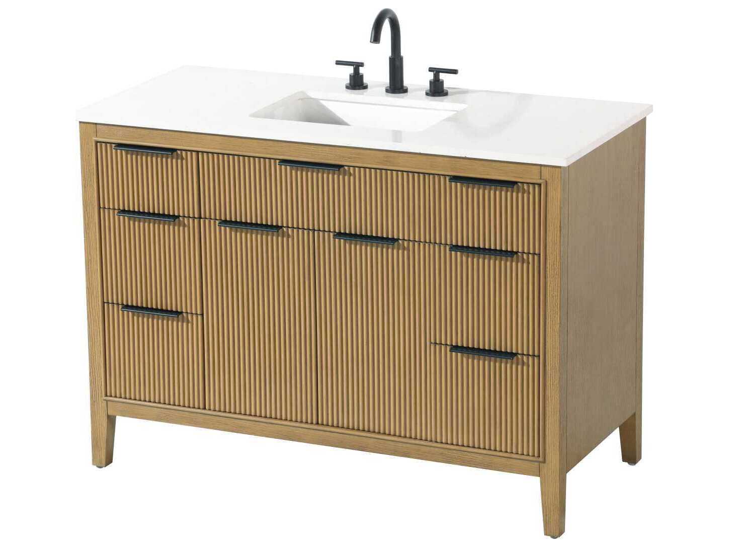 Elegant Lighting Langston 48" Honey Teak Vanity