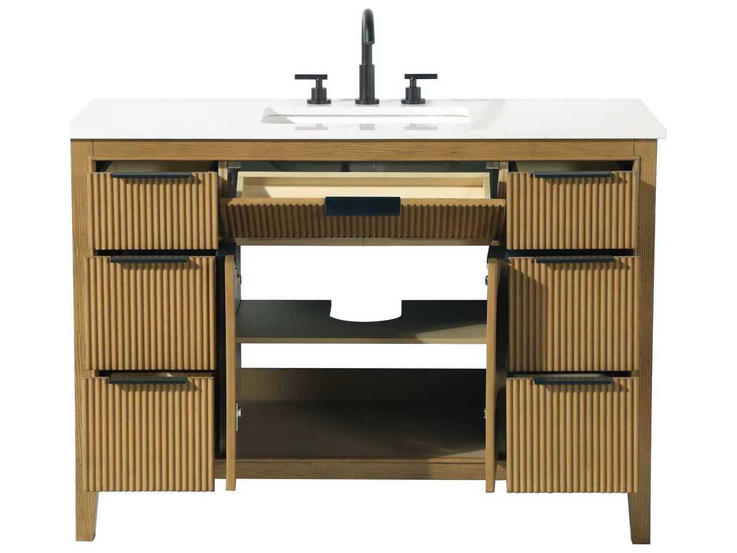 Elegant Lighting Langston 48" Honey Teak Vanity