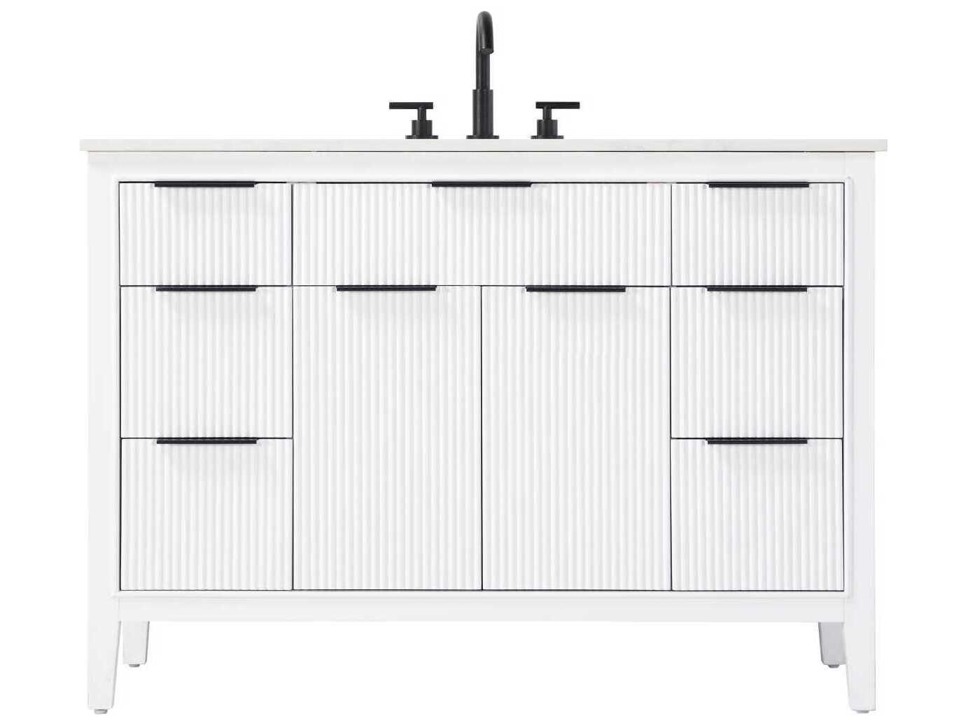 Elegant Lighting Langston 48" White Vanity