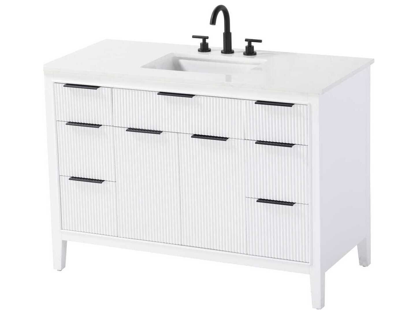 Elegant Lighting Langston 48" White Vanity