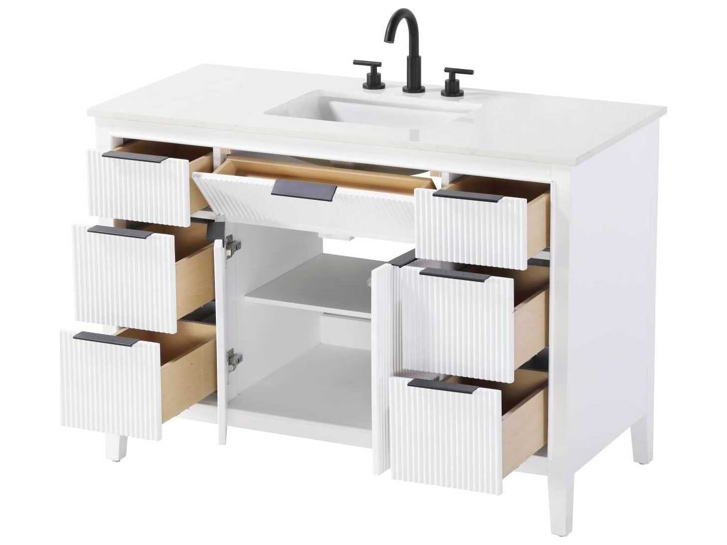 Elegant Lighting Langston 48" White Vanity