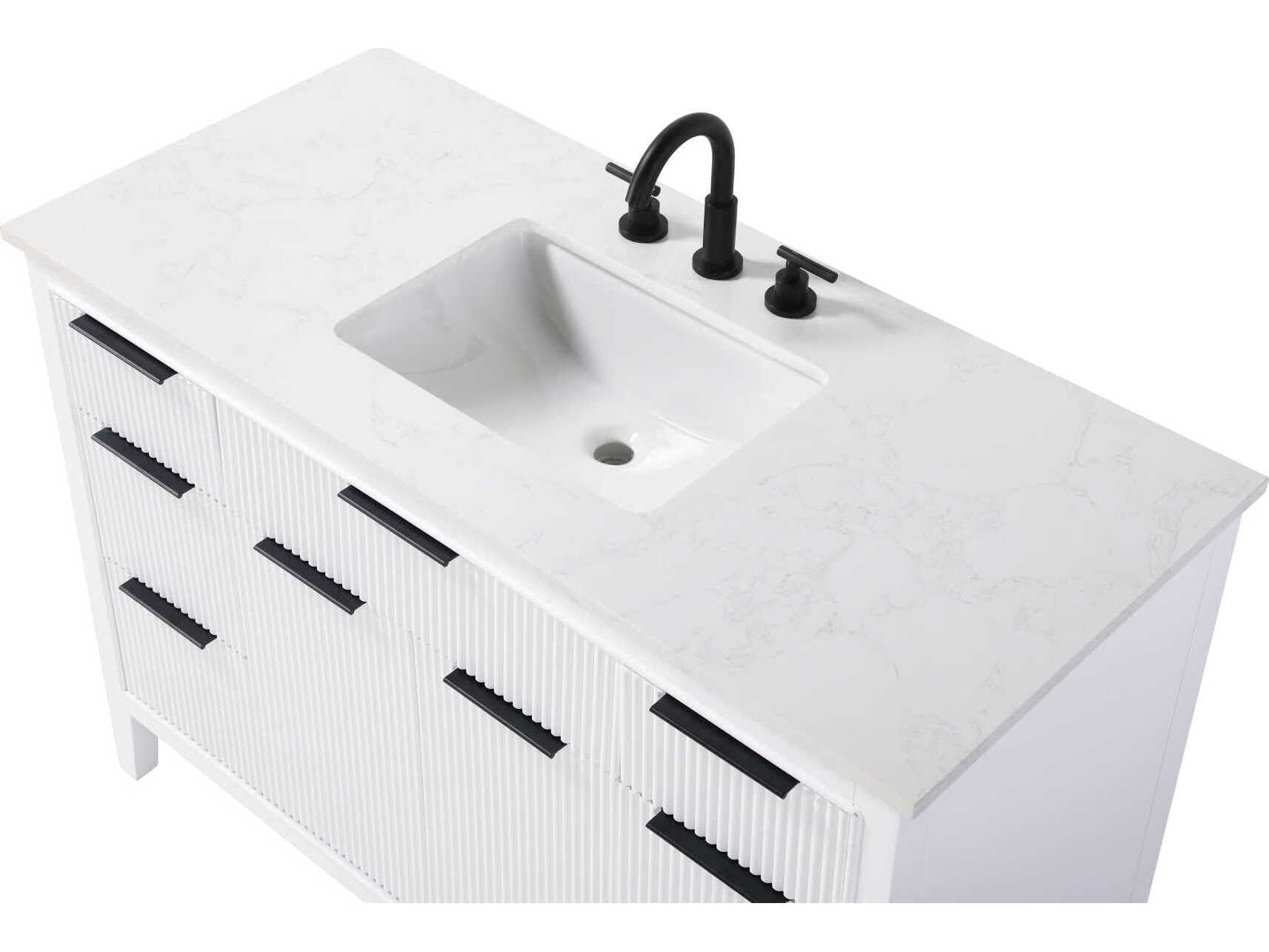 Elegant Lighting Langston 48" White Vanity