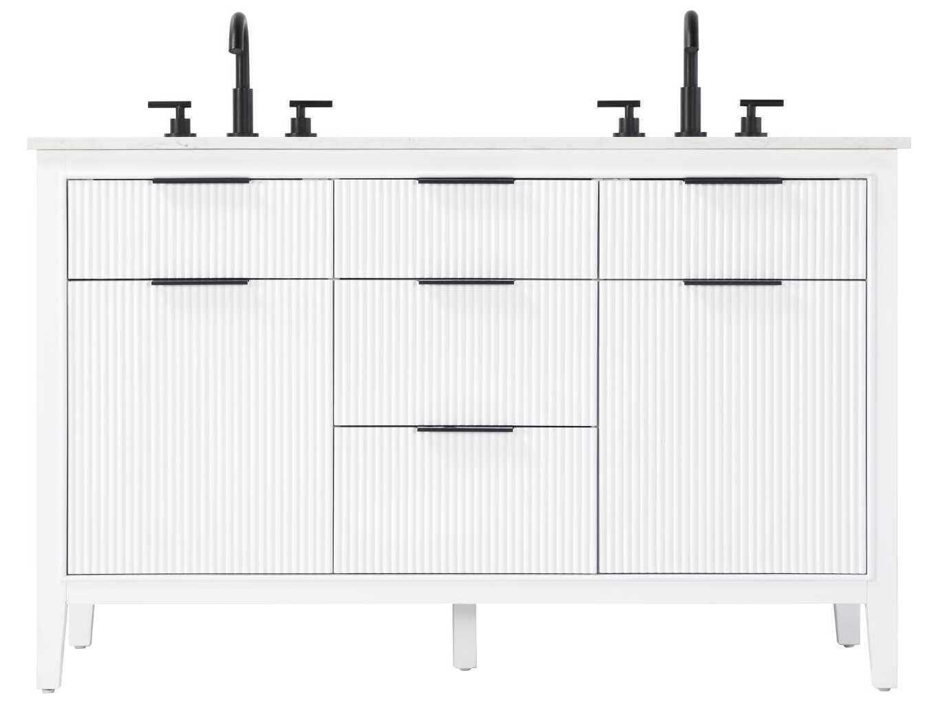 Elegant Lighting Langston 54" White Vanity