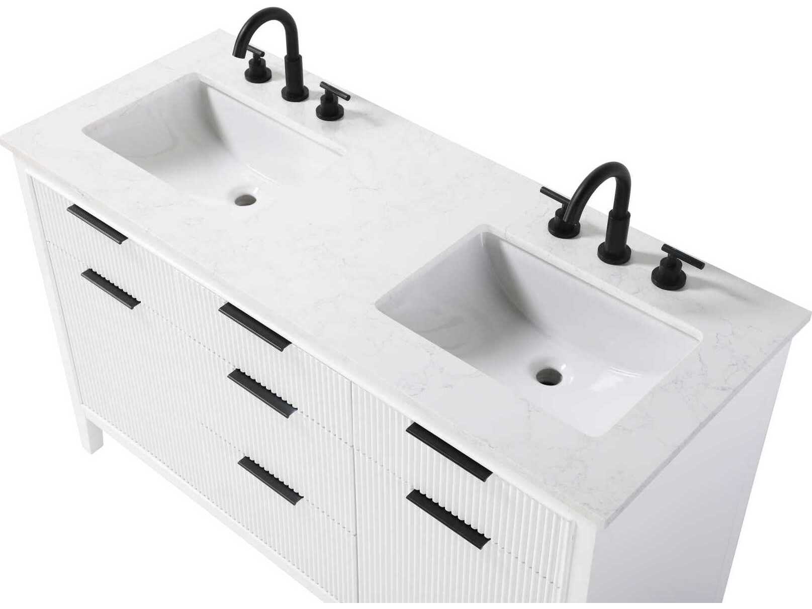 Elegant Lighting Langston 54" White Vanity