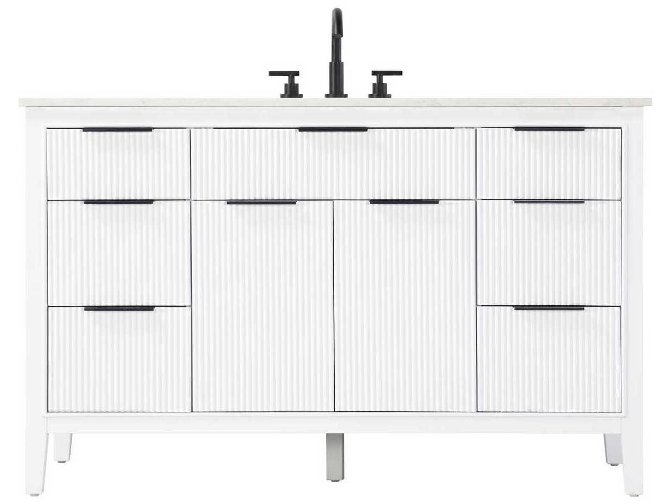 Elegant Lighting Langston 54" White Vanity